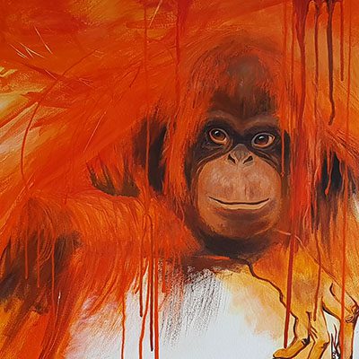 Orangutan artwork by Jane Z