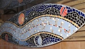 Mosaic surfboard by Peter Charlish