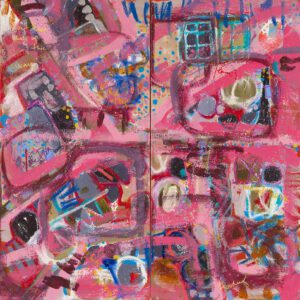 Pink abstract artwork